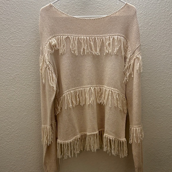 Elegant Fringe Detail Sweater - Picture 1 of 3